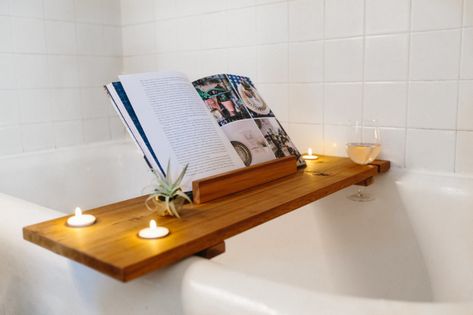 At Dunn DIY you can do it yourself with our How-to and DIY guides. It's a place where you can inspire and be inspired, a place where you can make it yours. Diy Bathtub Tray, Bath Caddy Diy, Bathtub Table, Wood Bath Tray, Diy Bathtub, Bath Board, Tub Tray, Bathtub Caddy, Bath Table