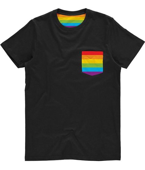 Pride Flag Rainbow Shirt Gay Pride Pocket T Shirt LGBT | Etsy Pocket Tee Designs, Queer Pride Flag, Queer Rainbow, Queer Gifts, Queer Shirt, Gay Outfit, Pocket T Shirt, Gay Pride Shirts, Lgbt T Shirts