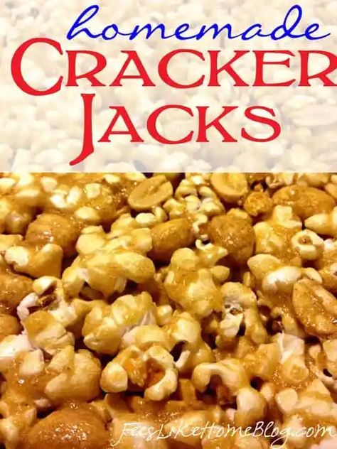 Homemade Caramel Corn Recipe, Homemade Caramel Corn, Popcorn Recipes Easy, Caramel Corn Recipes, Homemade Crackers, Peanut Recipes, Cracker Jacks, Flavored Popcorn, Caramel Corn