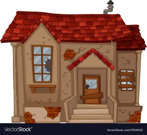 Old Brick House, Red Roof House, House Outline, Building Vector, House Silhouette, House Cartoon, Roof House, Thai House, Building Icon