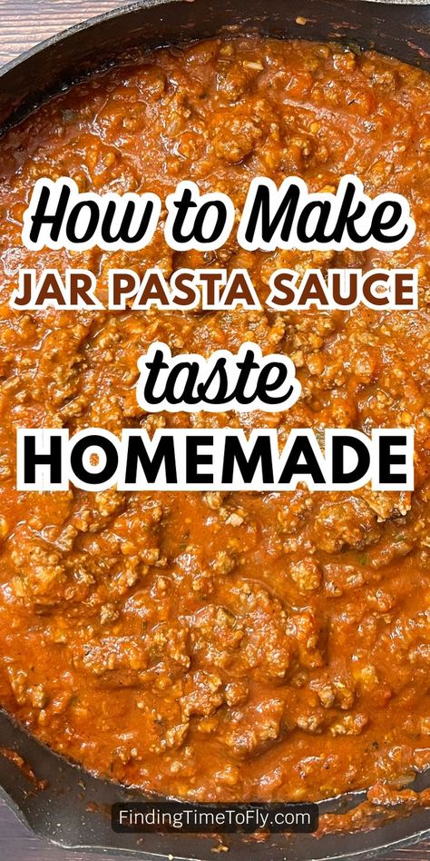 This is the way I doctor up a plain jar of marinara for spaghetti night. It's thick, rich and meaty, loaded with identifiable veggies and tastes great with pasta, zoodles, spaghetti squash etc. You can make jar spaghetti sauce taste homemade! Perfect for busy weeknight dinners. Jar Spaghetti Sauce Better, Homemade Italian Spaghetti Sauce, Homemade Spaghetti Meat Sauce, Making Spaghetti Sauce, Italian Sausage Spaghetti, Best Homemade Spaghetti Sauce, Red Sauce Pasta Recipe, Spaghetti Night, Italian Spaghetti Sauce