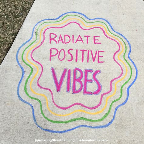 Motivational Sidewalk Chalk Art, Sidewalk Chalk Quotes, Chalk Art Positive Messages, Motivational Chalk Art, Kindness Chalk Art, Mental Health Chalk Ideas, Inspirational Sidewalk Chalk Art, Back To School Sidewalk Chalk, School Chalk Art