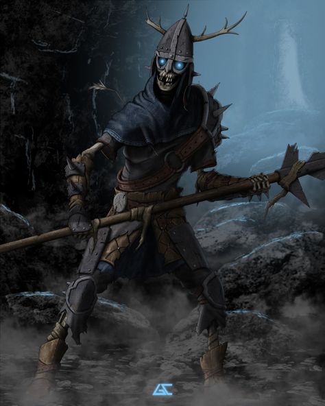 ArtStation - VIKING DRAUGR Undead Viking, D D Monsters, Fantasy Stuff, Knight Art, Viking Art, The Witcher, Skyrim, Mythical Creatures, Dark Fantasy