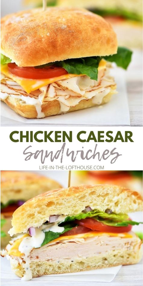 Easy To Go Sandwiches, Quick And Easy Lunch Sandwiches, Subs For Lunch, Work Meeting Lunch Ideas, Simple Chicken Lunch Ideas, Sandwiches For A Picnic, Sandwich With Ciabatta Bread, Ciabatta Rolls Recipe Sandwiches, Ciabatta Rolls Sandwiches