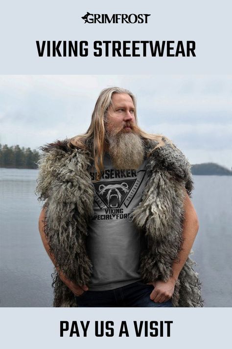 GRIMFROST VIKING STREETWEAR in 2022 | Street wear, Mens streetwear, Norse clothing Nazarene Tattoo, Modern Day Viking, Black Nazarene, Mountain Man Clothing, Men's Street Wear, Norse Clothing, T Shirt Design Ideas, Viking Men, Men's Streetwear