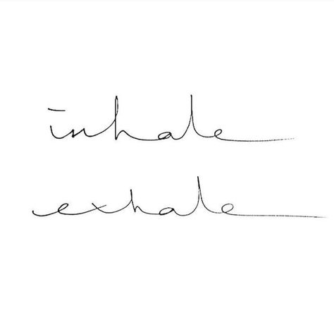 Inhale Exhale Tattoo, Self Love Tattoo, Stencil Ideas, Handwritten Quotes, Beautiful Lettering, Boho Life, Inhale Exhale, Simple Quotes, Dainty Tattoos