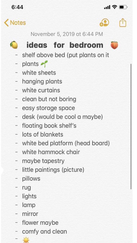 Bedroom Set Up Ideas, Vanilla Girl Bedroom, Bedroom Cleaning Checklist, How To Feel Pretty, Bedroom Must Haves, Random Things To Do, Clean Room Checklist, Room List, To Do List Ideas