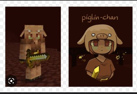 Piglin Minecraft, Minecraft Piglin, Minecraft Pig, Minecraft Anime, Minecraft Mobs, Club Outfit Ideas, Minecraft Fan Art, Really Funny Memes, Cute Cartoon Wallpapers