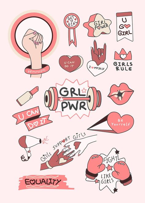 Chest Tattoo Designs Female, Chest Tattoo Drawings, Girl Power Art, Girl Power Tattoo, Feminist Design, Crazy Girl Quote, Y2k Posters, Bullet Journal Banner, Kids Tees