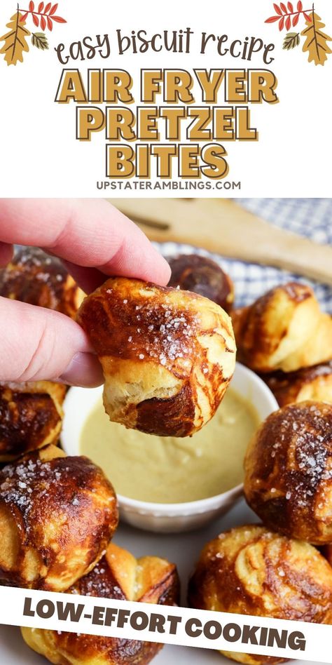 Enjoy warm, soft pretzel bites with minimal effort using an air fryer. These easy air fryer pretzel bites are perfect for snacking or parties, ready in just a few minutes! Air Fryer Pretzel Bites, Easy Pretzel Bites, Air Fryer Pretzel, Hot Mustard Sauce, Paleo Ideas, Pretzel Bites Recipes, Air Fryer Recipes Snacks, Canned Biscuits, Air Fryer Oven Recipes