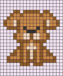 Dog Cute Aesthetic, Aesthetic Puppy, Pixel Art Pokemon, Melty Bead Patterns, Easy Pixel Art, Pixel Art Templates, Stitch Drawing, Diy Perler Bead Crafts, Animal Cross Stitch Patterns