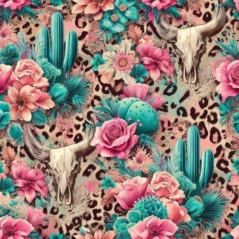 Desert, cactus, flowers, leopard print, wallpaper, background, tumbler image Western Wallpaper Iphone Cow, Sublimation Background Designs, Wallpaper Iphone Cow Print, Sublimation Ideas Projects, Sublimination Ideas, Sublimation Cups, Tumbler Backgrounds, Leopard Print Wallpaper, Cheetah Print Wallpaper