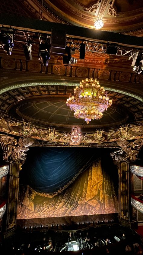 aesthetic old grand theatre theater london Her Majestys Theatre London, Vintage Theater Aesthetic, Charles Garnier, Grand Theatre, Theatre Pictures, Summer Abroad, Theatre London, Vintage Theatre, London Theatre