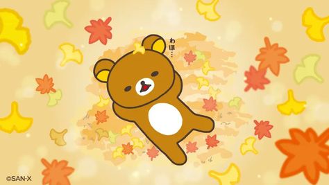 Desktop Wallpaper Fall, Rilakkuma Wallpaper, Wallpaper Fall, Macbook Wallpaper, Rilakkuma, Fall Wallpaper, Laptop Wallpaper, Desktop Wallpaper, Cute Pictures