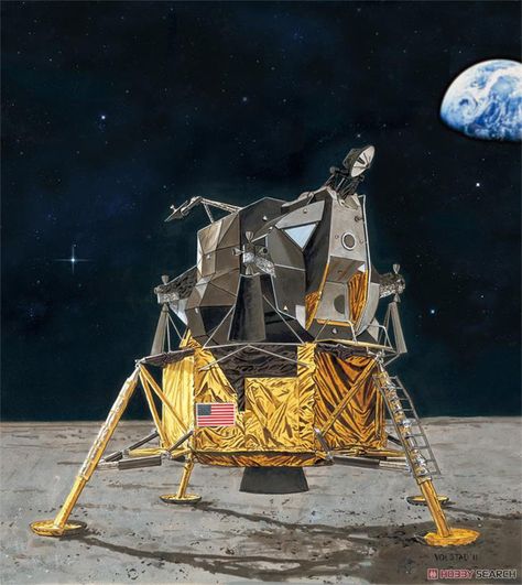 Apollo 11 Lunar Module `Eagle` (Plastic model) Other picture 1 Space Paintings, Nasa Art, Eagle Project, Lunar Module, Space Art Gallery, Apollo 11 Moon Landing, Lunar Lander, Lunar Landing, Apollo 13