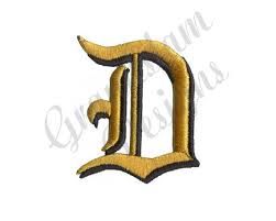 Old English Letter D Machine Embroidery Design | Etsy D Letter Images, Old English D, Pottery Coasters, Medieval Embroidery, Old English Letters, Old English Font, 2 Letter, English Pottery, Monogram Alphabet