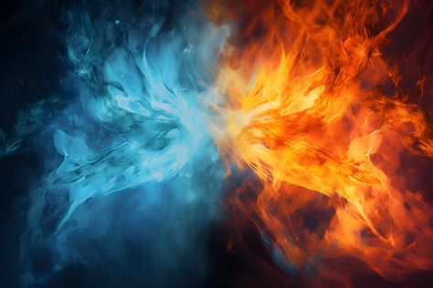 ice and fire,showdown,background,blue,orange,light texture icon,aigc,ai painting,ai Fire Digital Art, Digital Art Background, Snow Miser, Tau Warhammer, Heat Miser, Ice And Fire, Peacock Art, Background Blue, Orange Light