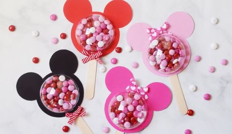 Valentines Ideas Diy, Mickey Mouse Valentines, Mickey Valentines, Minnie Valentines, Minnie Mouse Valentines, Valentine Printables, Diy Gifts To Make, Disney Valentines, Diy Disney