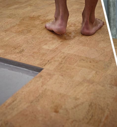 WE Cork | Cork Flooring, Tiles, Underlayment & Products Cork Insulation Walls, Cork Herringbone Floor, Cork Parquet Floor, Modern Cork Flooring, Wallpaper Floors Ideas, Cheap Durable Flooring, Cork Penny Tile, Bathroom Cork Floor, Cork Flooring Uk