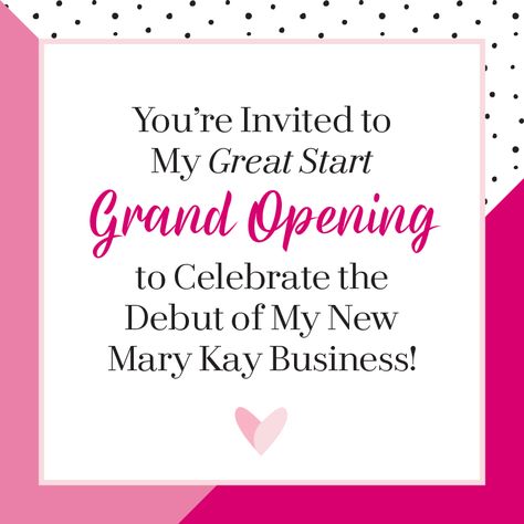 Mary Kay Grand Opening, Mary Kay Invitations Templates, Mary Kay Business Tools, Makeover Party, Opening Invitation, Grand Opening Invitations, Multi Masking, Mary Kay Skin Care, Mary Kay Consultant