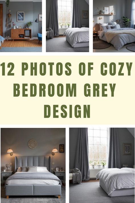 12 Photos of Cozy Bedroom Grey Design Bedroom Inspirations Gray Bed, Grey Tone Bedroom Ideas, How To Style A Grey Bed Frame, Bedding For Grey Bed, Grey Tone Bedroom, Bedroom Inspirations Grey, Charcoal Headboard, Bedroom Attic Ideas, Cozy Grey Bedroom