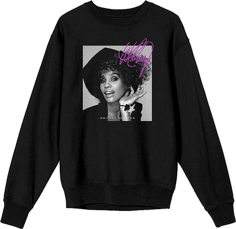 50% Cotton, 50% Polyester Pull On closure Machine Wash CUSTOM DESIGN: A grayscale photo of Whitney Houston’s face decorates the front of this sweatshirt while purple letters spell out her logo. Fans of the singer and actress will love this fun custom design. LONG SLEEVE: Long sleeves will keep you warm and cozy in this sweatshirt as you exercise with a jog through the park, take care of errands on a chilly day, or relax at home jamming out to your favorite Whitney Houston songs. Purple Letters, Grayscale Image, Hoodies Men Style, Long Sleeve Graphic Tee, Amazon Storefront, Whitney Houston, Colorado Rockies, Fashion Hoodies, Cozy Sweatshirts