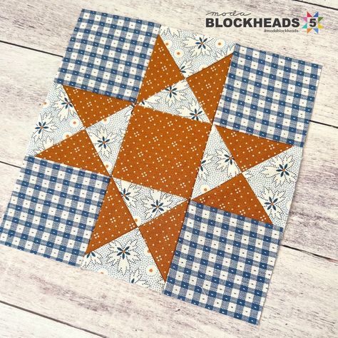 BH5 – Group 2, Block 9 – Deb Strain | modafabrics.com Grandmother Quilt, Jelly Roll Patterns, Ohio Star, Scrap Quilt Patterns, 2 Block, Group 2, Star Blocks, Triangle Quilt, Mini Charm