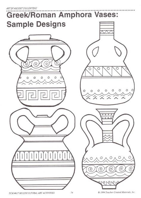 craft Ancient Greek Vase, Ancient Greece Art, Greek Crafts, Vases Ideas, Teacher Created Materials, Wooden Vases, Greek Vase, Istoria Artei, Greece Art