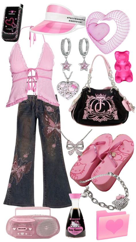 #shuffle #outfitinspo #outfit #fashion Y2k Fashion Pink, Mcbling Fashion, Trashy Outfits, Barbie Aesthetic, 2000s Outfits, 2000s Fashion Outfits, Fashion Aesthetics, Aesthetic Clothing, Fluttershy