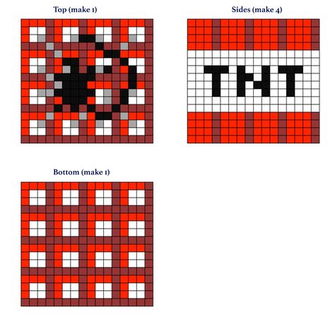 Minecraft Crochet Patterns, برق بنزين, Minecraft Crochet, Minecraft Tnt, Minecraft Pattern, Minecraft Blocks, Graph Crochet, Pixel Crochet, Tapestry Crochet Patterns