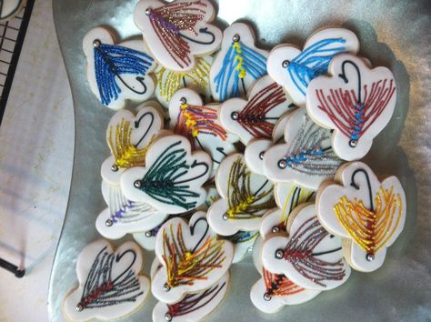 Fishing Cookies, Fish Cookies, Fishing Design, Fishing Birthday Party, Fishing Party, Fishing Birthday, Fish Cake, Fishing Theme, Iced Cookies