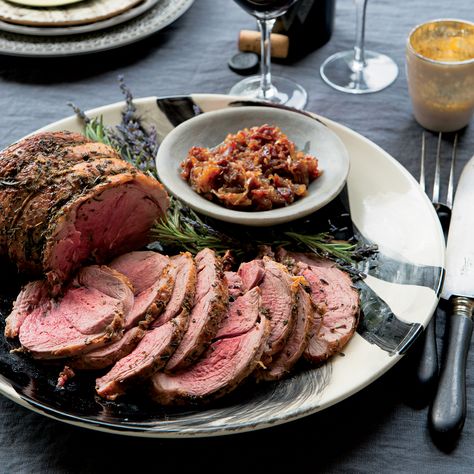 Roast Leg of Lamb with Rosemary and Lavender | Food & Wine Passover Lamb Recipe, Roast Leg Of Lamb, Boneless Leg Of Lamb, Lamb Leg Recipes, Passover Lamb, Roast Lamb Leg, Lavender Recipes, Radish Recipes, Leg Of Lamb