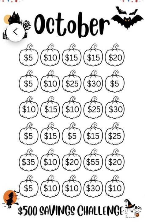 Server Savings Plan, November Money Saving Challenge, September Savings Challenge, October Savings Challenge, Monthly Saving Challenge Free Printables, 52 Week Money Saving Challenge Printable, Money Challenges, 52 Week Money Saving Challenge, Saving Money Chart