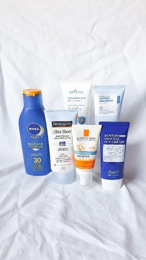 _skinbysharon on Instagram: Sunscreen Collection!! ☀️ I've been building up my sunscreen collection over the past year now and this is my currently collection!!… Sunscreen Collection, Nivea Sunscreen, Watery Sun Gel, Skincare Blogger, Skin Care Collection, Sunscreen Lotion, Sensitive Eyes, Sun Cream, La Roche Posay