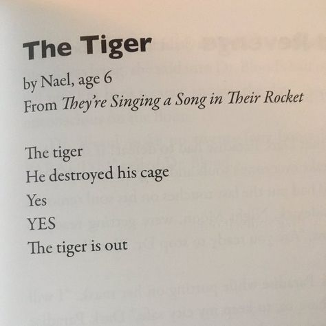 The Tiger Tiger Poem, Half Elf, The Heist, Fallen Heroes, Writers Write, Gentle Giant, What’s Going On, I Don T Know, Stray Dog