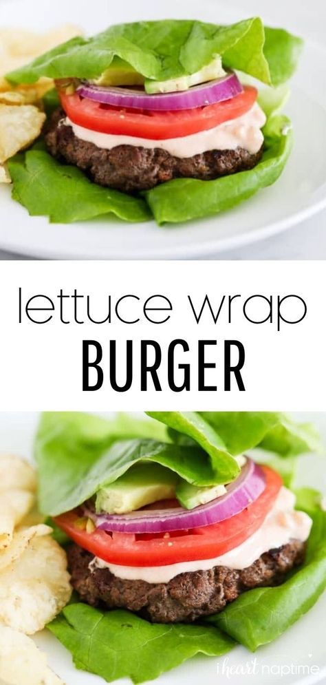 These lettuce wrap burgers are the healthy, low-carb, and gluten-free answer to all your indulgent burger cravings. Load it up or keep it simple, either way, they’re a fun fresh twist on an old-fashioned hamburger! Whole30 Burger Recipes, Lettuce Wrap Burger, Whole30 Burger, Wrap Burger, Lettuce Wrapped Burger, Perfect Burger, Keto Burger, Low Glycemic Foods, Lettuce Wrap