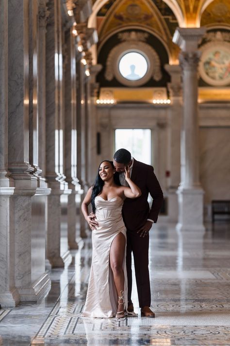 Engagement Photos Fancy Dress, Black Suit Engagement Photos, Black Wedding Engagement Photos, Black Couple Save The Date Photos, Engagement Photos Black Couples Romantic, Formal Wedding Pictures, Black Power Couples Photoshoot, High Fashion Engagement Shoot, Black Engagement Photos Outfits Casual