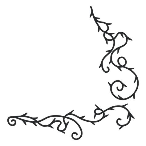 Ornamental swirl thorn border stroke #AD , #swirl, #Ornamental, #border, #stroke, #thorn Thorn Border Design, Thorny Vine Tattoo, Azriel Aesthetic, Art Corners, Surgery Tattoo, Thorn Design, Horror Crafts, Ornamental Border, Vine Border