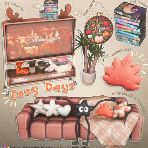 sims 4 autumn cc collage Sims 4 Cozy Clothes, Hydra Sims 4 Cc, Sims 4 Lounge Cc, Sims 4 Build Cc Decor, Sims 4 Cc Pets Clothes, Sims 4 Alpha Furniture Cc, Sims 4 Cc Y2k Furniture, Sims 4 Kawaii Cc Furniture, Sims 4 Cozy Cc