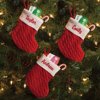 Christmas Treats Holders, Mini Christmas Stockings, Mini Stockings, Knit Stockings, Personalized Stockings, Stocking Gifts, Stocking Tree, Christmas Candy Cane, Gift Card Sale