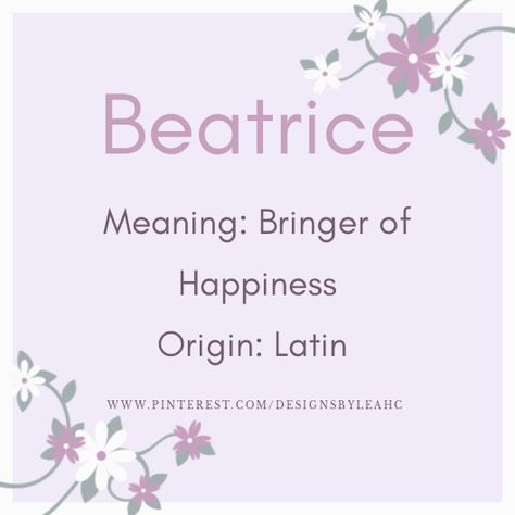 Beatrice Name Meaning, Beatrice Name, Classy Names, Fem Names, Random Names, Unisex Names, Latin Names, Kids Gate, Meaning Of Your Name