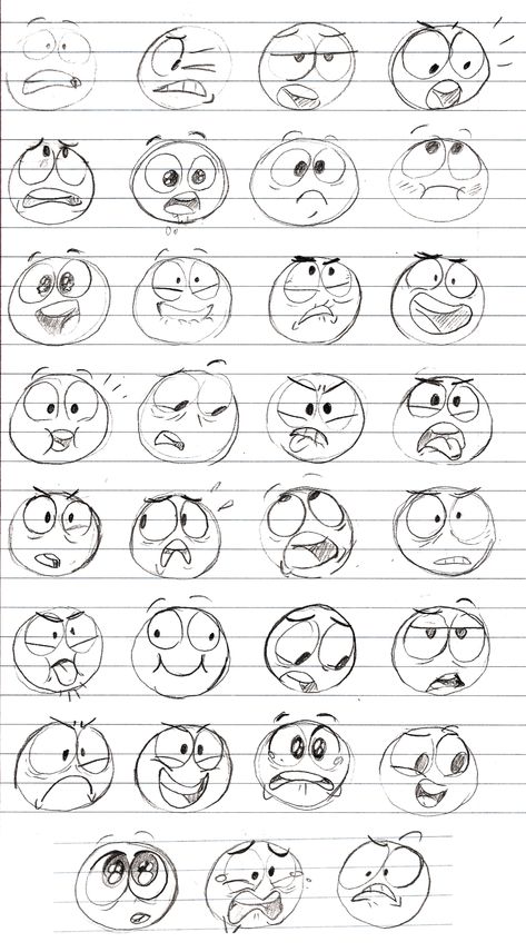 Expressions: Rachel Ellen Sharp | Cartooning & Animation Expression References, Drawing Resources, رسم كاريكاتير, Expression Sheet, Cartoon Expression, Otto Schmidt, Drawing Face Expressions, Arte Doodle, Mary Blair