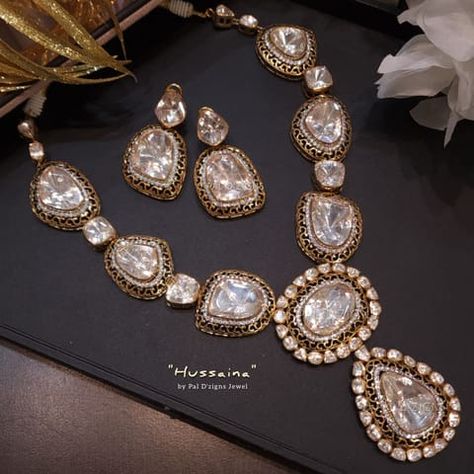 #silvermoissanitejewelry #semipreciousjewellery #luxuryjewelry #polkijewellery #weddingjewellery #moissanitepolki #statementjewellery #bridalearring #indianjewelleryonline #moissanitepolkijewellery #weddingshopping #indianweddingjewellery #bridejewelry #traveljewelry #destinationweddingjewellery #paldzigns  #onlinejewellerystore #polkijewelry #polkiearings #weddingjewelry #statementearrings #stunningjewelry #diamondpolkijewellery #earings #destinationweddingjewellery # Polki Sets Uncut Diamond, Diamond Polki Jewellery, Jewellery For Wedding, Shaadi Decor, Polki Choker Set, Kundan Polki Necklace, Polki Diamond Necklace, Mughal Jewelry, Polki Necklace Set