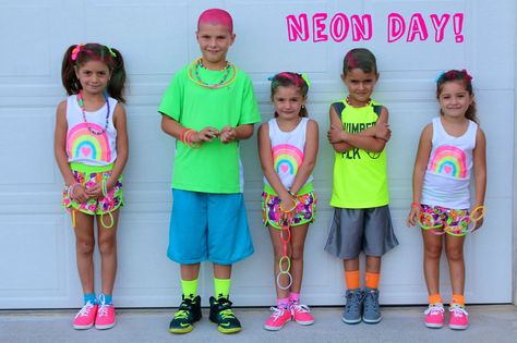 Neon Day! - Spirit Week - Neon Sports Day Dress Up Ideas, Neon Day, Neon Party Outfits, Fun Games For Girls, Toddler Dress Up, School Spirit Week, School Spirit Days, Neon Prom Dresses, Spirit Week Outfits