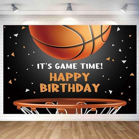 Amazon.com: Basketball Happy Birthday Backdrop Decorations Basketball Happy Birthday Banner Basketball Birthday Photo Background for Home Indoor Outdoor Birthday Party Decorations Supplies 70.8 x 47.2 Inch : Electronics Onederland Backdrop, Customized Backdrop, Outdoor Birthday Party Decorations, Backdrop Easy, Birthday Photo Background, Party Cake Table, Castle Backdrop, Birthday Backdrops, Sports Theme Birthday