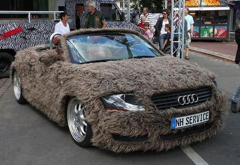 Fur Car Watermelon Car, Audi R8 Gt, Weird Cars, Cool Sports Cars, Audi Sport, Car Mods, Audi A8, Audi Tt, Car Humor