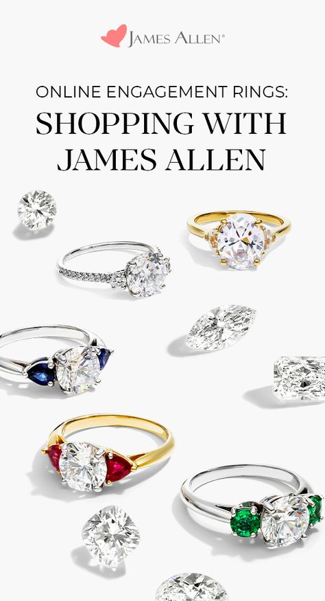 Because we know how stressful the buying process can be, we want to help make the journey as easy as possible. As a leader in the industry, take a look at how James Allen is part of the revolution of shopping for an #engagement ring online. James Allen, James Allen Rings, Trending Engagement Rings, Ring Trends, Diamond Engagement Ring Set, Shop Engagement Rings, Wedding Dresses Unique, Engagement Ring Settings, Diamond Engagement Rings