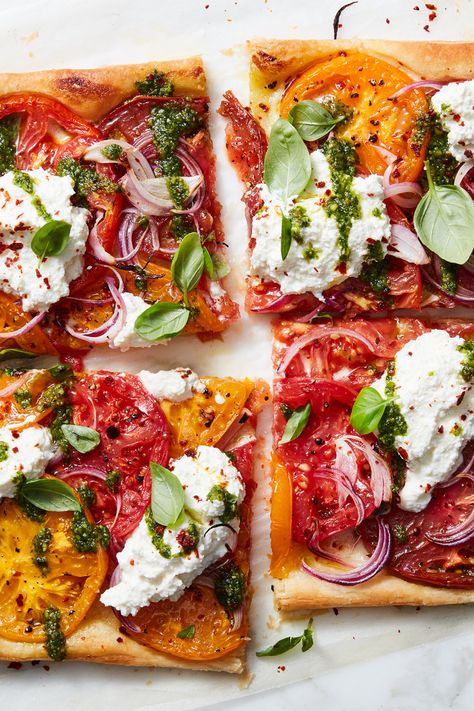 Tomato Tarte Tatin, Roasted Winter Vegetables, Pistachio Pesto, Tomato Tart, Quinoa Healthy, Nyt Cooking, Roasted Tomato, Pesto Recipe, Tomato Recipes