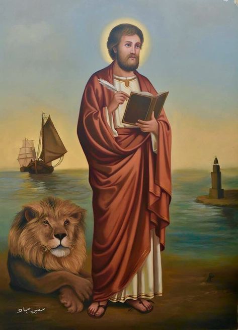 Saint mark the apostle St Mark The Evangelist, Mark The Evangelist, Traditional Catholicism, Coptic Orthodox Church, Iphone Wallpaper Cat, Saint Mark, Orthodox Christian Icons, Bible Pictures, Christian Icons