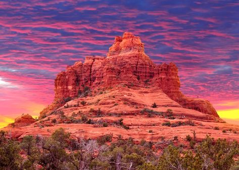 7 Incredible Sedona Sunset Views to Find Sedona Vortex, Arizona Usa, Sedona Arizona, Rock Formations, Sunset Views, Sedona, Breathtaking Views, Monument Valley, Wall Murals